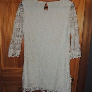 White Lace Mini Dress